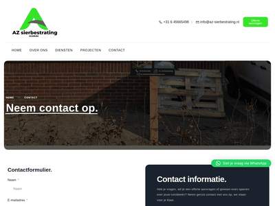 Contact - Az Sierbestrating