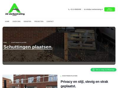 Schuttingen plaatsen - Az Sierbestrating