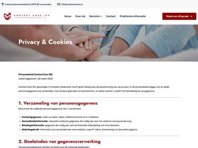 Privacy & Cookies - Context Care Isa