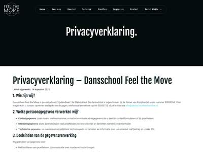 Privacyverklaring - Danschool Feel The Move
