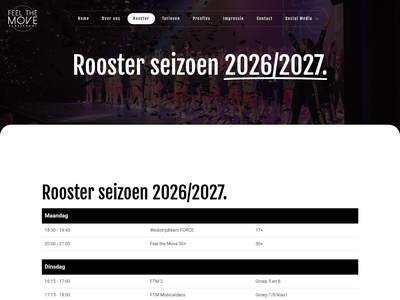 Lesrooster Dansschool Stadskanaal | Hiphop & Streetdance