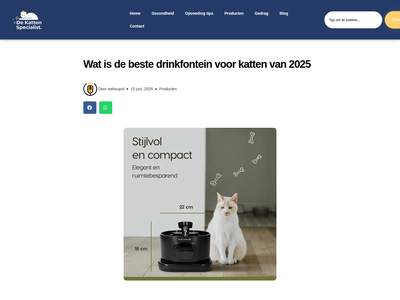 Wat is de beste drinkfontein voor katten in 2025