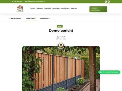 Demo bericht - GEMAR Schuttingen
