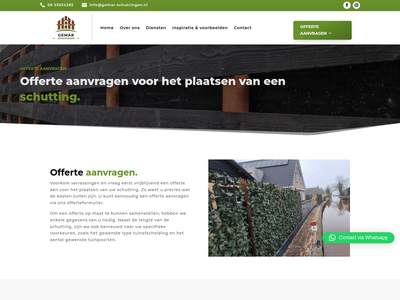 Offerte aanvragen - GEMAR Schuttingen | Schutting laten plaatsen