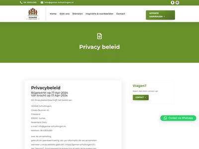 Privacy beleid - GEMAR Schuttingen