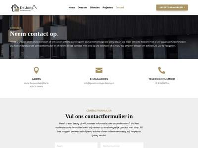 Contact - Gevelmontage De Jong