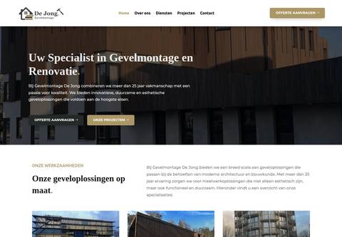 Homepage gevelmontage-dejong.nl