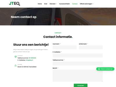"Contact JTEQ | Laadpaal Installaties in Friesland