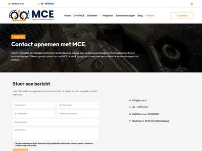 Contact | Onderhoudsmanagement & technisch advies – MCE