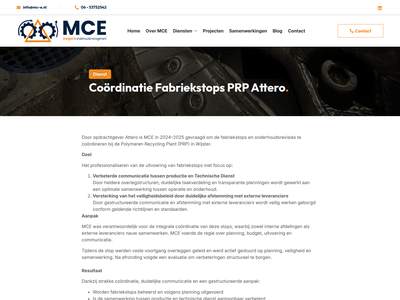 Coördinatie Fabriekstops PRP Attero - MCE