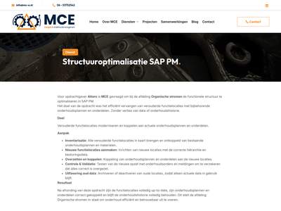 Structuuroptimalisatie SAP PM - MCE