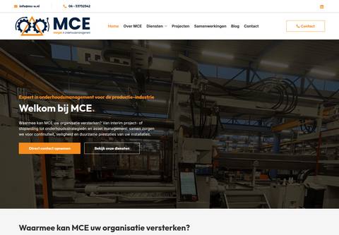 Homepage mc-e.nl