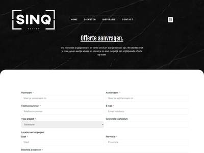 Offerte aanvragen – Keramisch maatwerk | SINQ