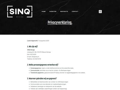 Privacyverklaring - SINQ