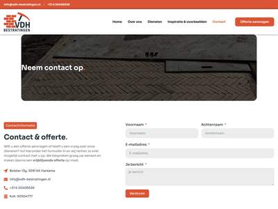 Contact - VDH Bestratingen