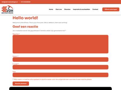 Hello world! - VDH Bestratingen