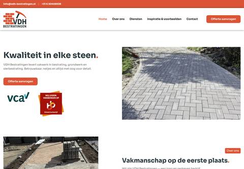 Homepage vdh-bestratingen.nl