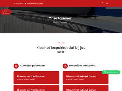 Tarieven - Verkeersschool Haak