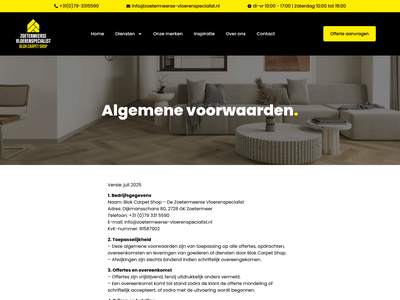 Algemene voorwaarden - De Zoetermeerse Vloerenspecialist